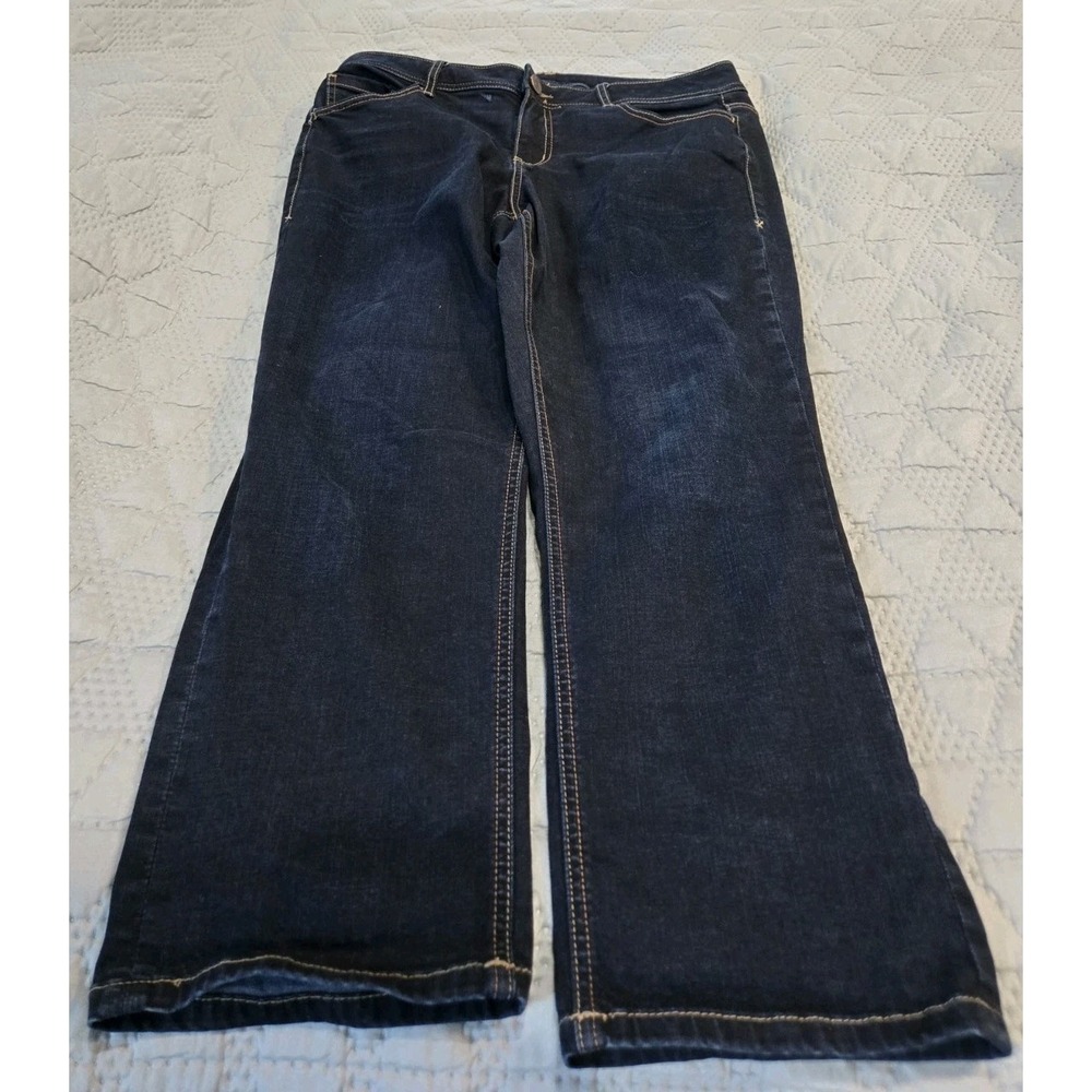 Lane Bryant Women's Crop Genius Fit Mid Rise Denim Jeans Size 14